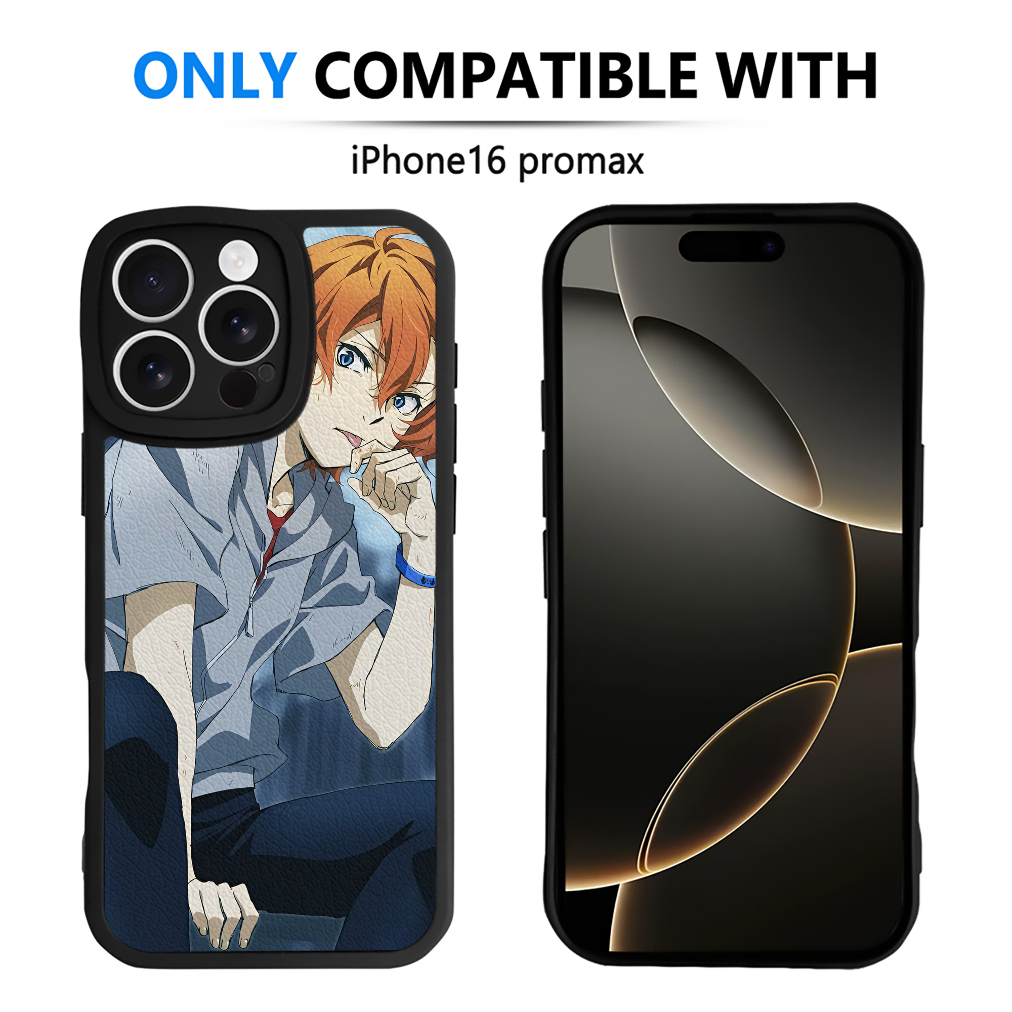 （画像用） 文豪ストレイドッグス Bungo Stray Dogs 【iPhone 16シリーズ対応】シリコンスマホケース（レザー調） 材質：シリコン